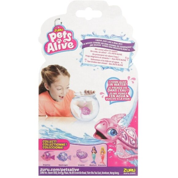 Zuru - Pets Alive Walk & Swim Turtle Violette & Pink - Picture 2 of 4